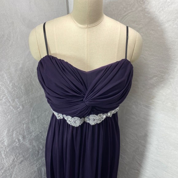 City Triangles Purple Ruched Maxi Dress Size 19 Mother of the Bride Romantic - Picture 2 of 15